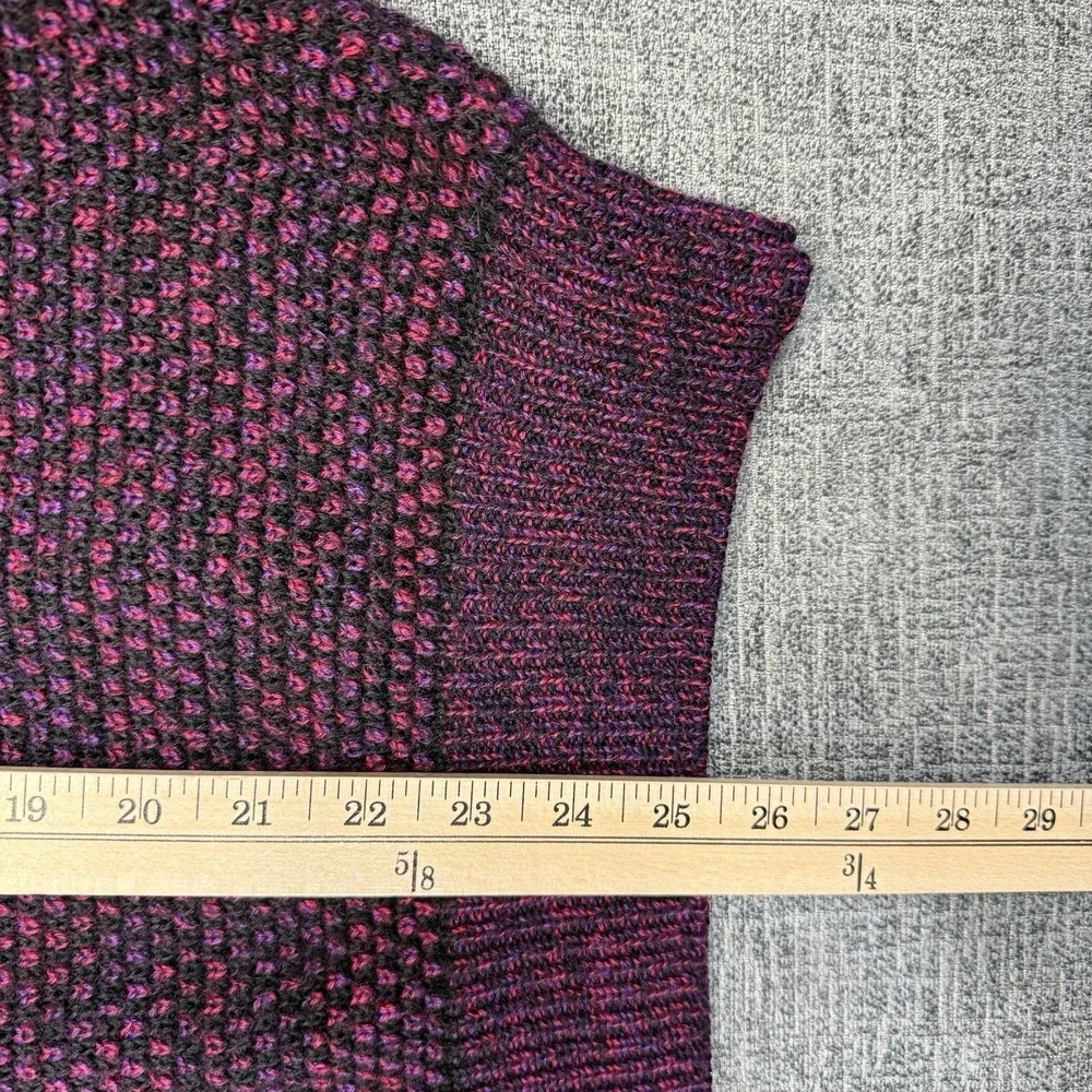Bachrach Sweater Mens M Purple Pink‎ Textured Knit Grandpa Vintage 90s Wool